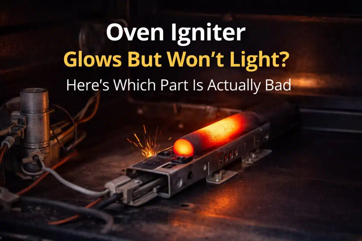 oven lgniter glows but wont lig